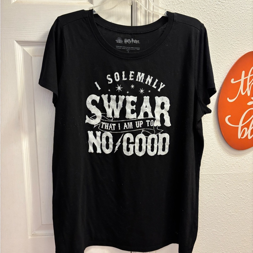 Harry Potter Black and White Mischief Tee